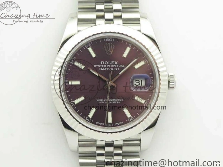 MiroTime 0215 DateJust 126334 SS REF 1:1 Best Edition Purple Dial Stick Markers on New version Jubilee Bracelet A TopPick 3422